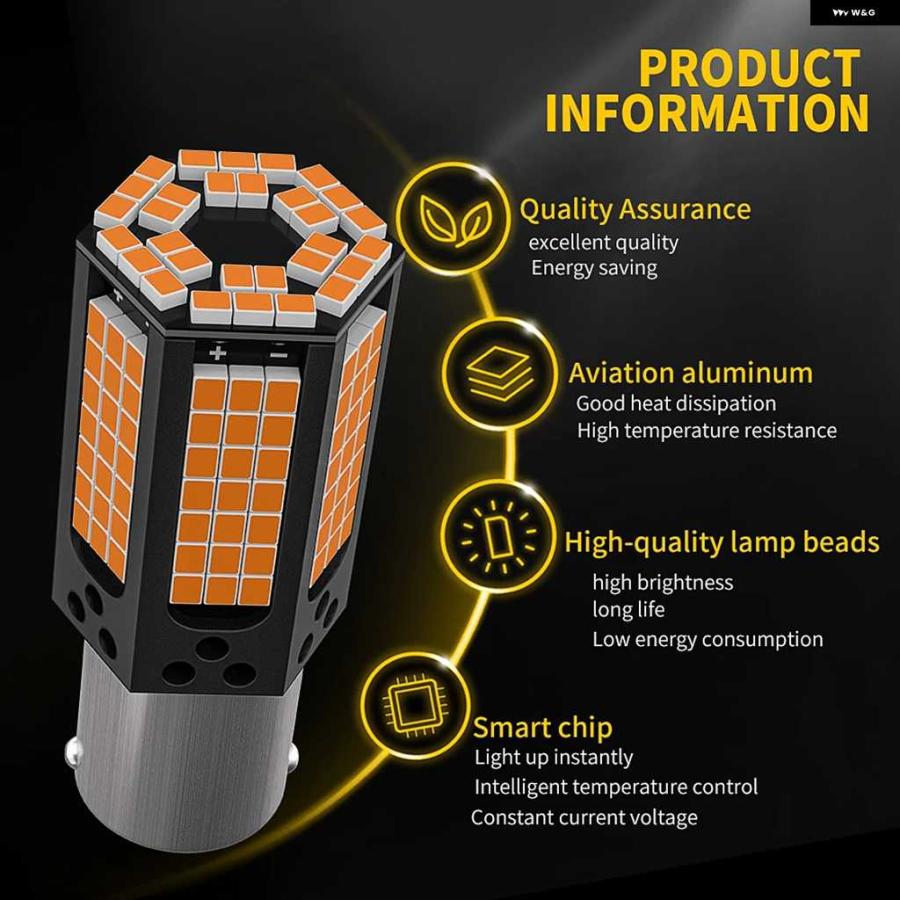 並行輸入品2個 P21W 1156 BA15S LED電球 BAU15S PY21W 1157 BAY15D P21/5W T20 7443 T25 3157 CANバス 車用ウィンカーランプ ホワイト | ブランド登録なし | 06