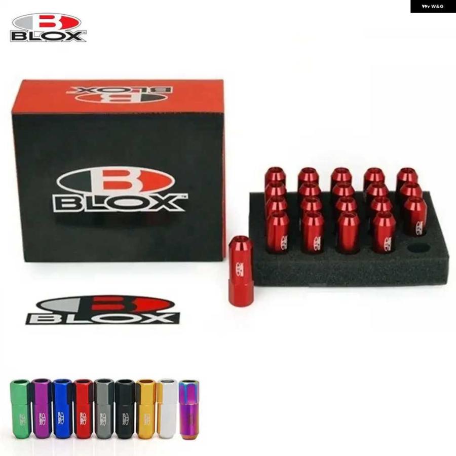並行輸入品BLOX 7075 アルミ レーシングカーホイール リム ラグナット M12X1.25 / M12X1.5 長さ:60MM 20個/セット HU-550NUTS | ブランド登録なし