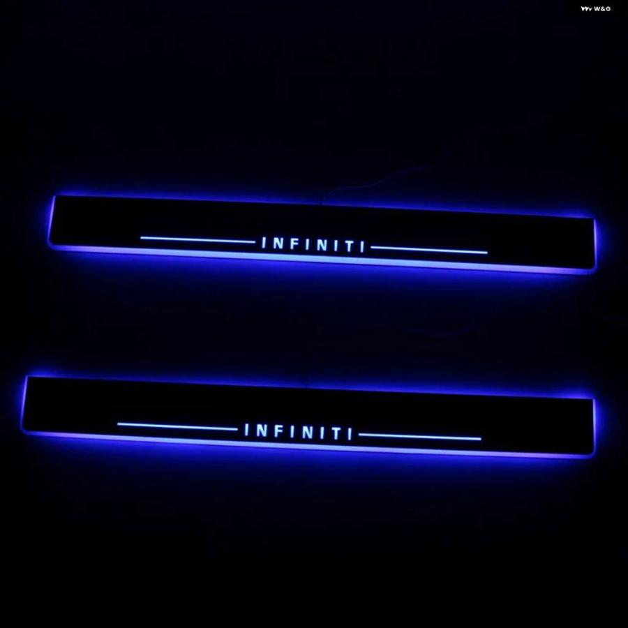 並行輸入品LEDフットステップドアシルライト インフィニティ FX35 FX37 FX30 FX50 12V ペダルボード パスウェイ ウェルカムカー スカッフプレート | ブランド登録なし