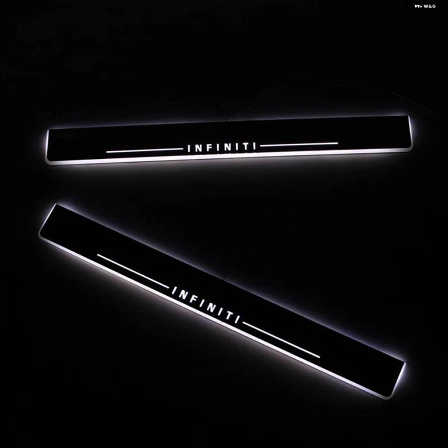 並行輸入品LEDフットステップドアシルライト インフィニティ FX35 FX37 FX30 FX50 12V ペダルボード パスウェイ ウェルカムカー スカッフプレート | ブランド登録なし | 13