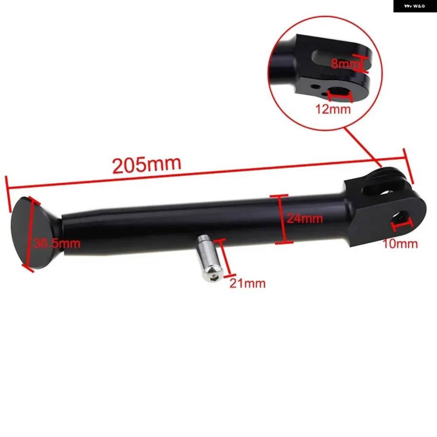 並行輸入品キック スタンド フットサイド スタンド ブラック アルミ ホンダ CBR600RR 2003-2021 CBR1000RR 1000RR 2004 - 07の画像