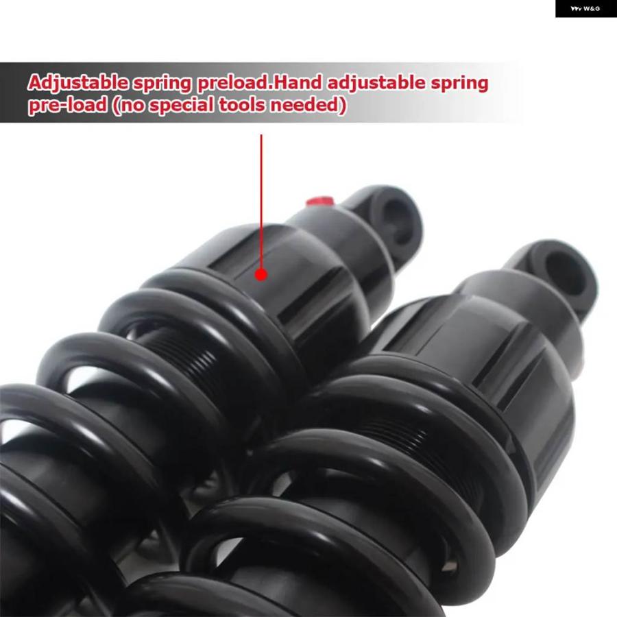 並行輸入品343MM オートバイ リアサスペンション ダンパー ショック アブソーバー 調整可能 ハーレー 883 1200 ホンダ ヤマハ スズキ カワサキの画像