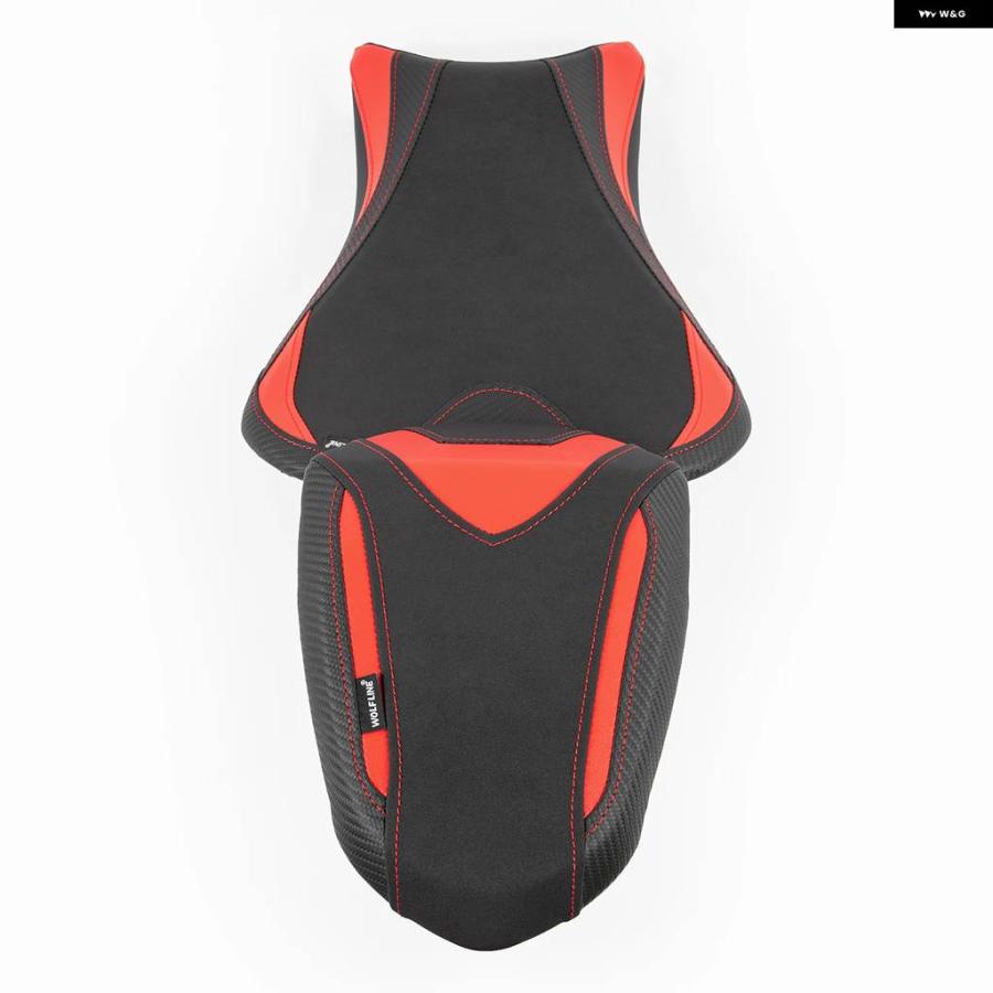 並行輸入品オートバイ フロントソロ厚手レザーシートカバー リアパッセンジャー用 クッション パッド トライアンフ STREET TRIPLE 765/765S/765R_10