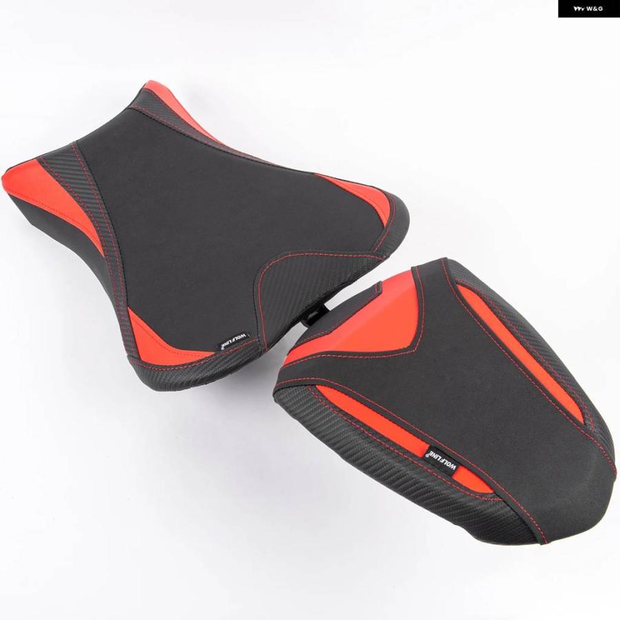 並行輸入品オートバイ フロントソロ厚手レザーシートカバー リアパッセンジャー用 クッション パッド トライアンフ STREET TRIPLE 765/765S/765R_11