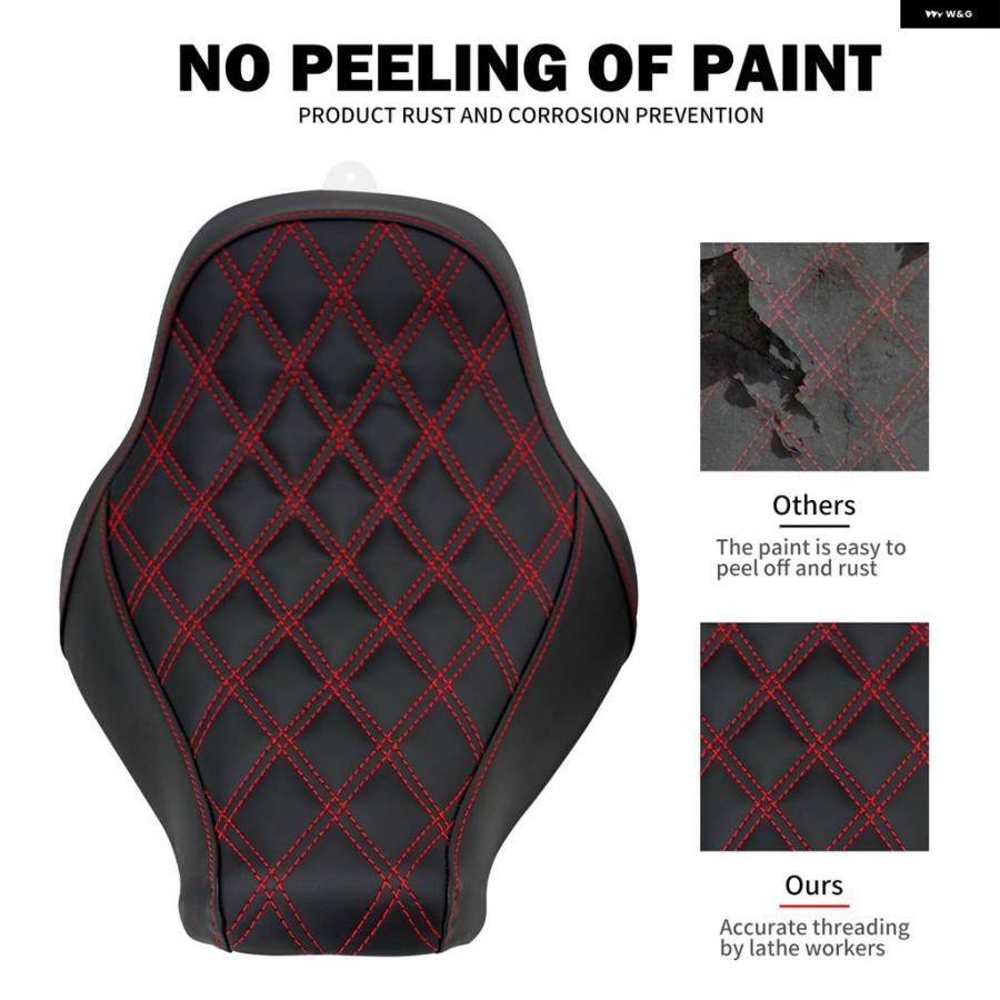 並行輸入品オートバイ ドライバーソロダイヤモンドシートレザーフロントライダー クッション ハーレー ソフテイル ブレイクアウトFXBRS FLSTFファットボ_5