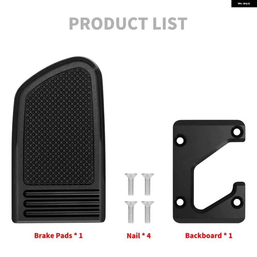 並行輸入品オートバイ ブラックブレーキペダル パッド カバー CNC フォワード ハーレー ソフテイル ファットボブ ストリートボブ FXDF FXFBS FXDB 2018-の画像