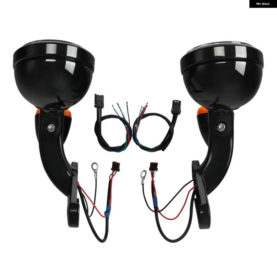 並行輸入品オートバイ 4.5インチ補助LED フォグランプ ブラケット ウィンカー ハーレー ツーリング ロードキング 1994-2024_9