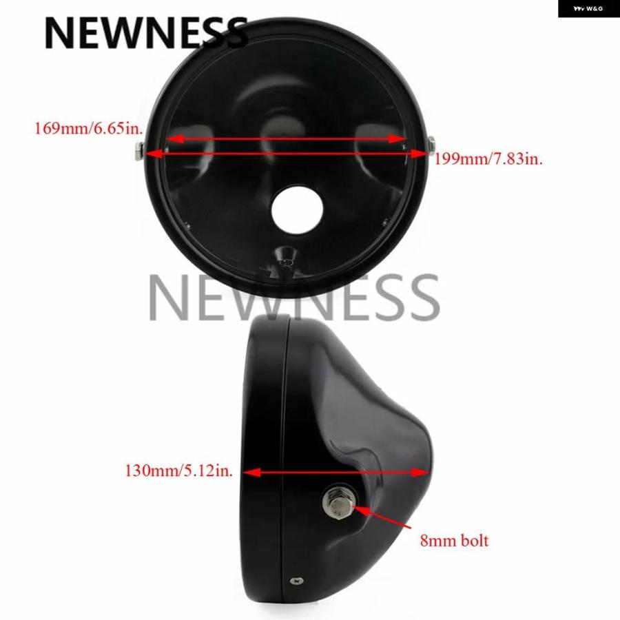 並行輸入品7インチ オートバイ ストリート バイク ヘッドライト ハウジング ヘッドランプ ハウジング ライトバケット ハーレー カスタム 7インチ シェル_5
