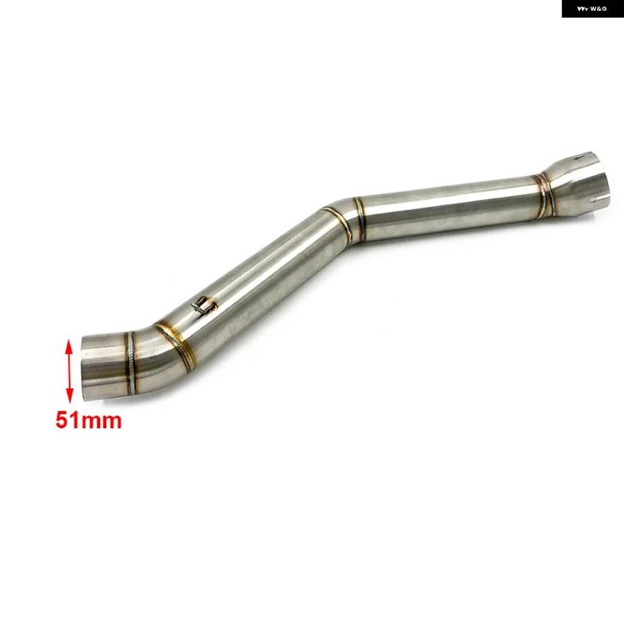 並行輸入品51MMフルセット バイク モトマフラーとフロント エンジン リンク パイプ DBキラー付き ヤマハ MT-09 FZ-09 TRACER 14-2018用の画像