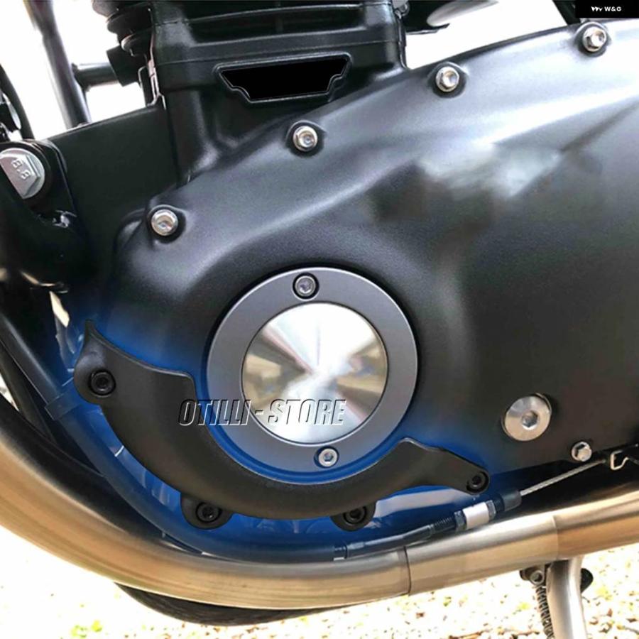 並行輸入品ボンネビル T100 ブラック T120 スラクストン 1200 / RS ストリートツイン/スクランブラー用 オートバイ エンジン プロテクター スライダーの画像