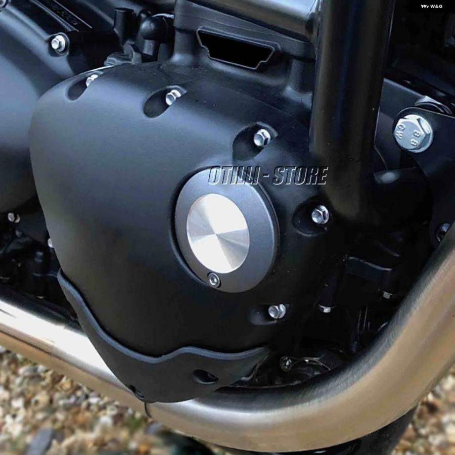 並行輸入品ボンネビル T100 ブラック T120 スラクストン 1200 / RS ストリートツイン/スクランブラー用 オートバイ エンジン プロテクター スライダーの画像