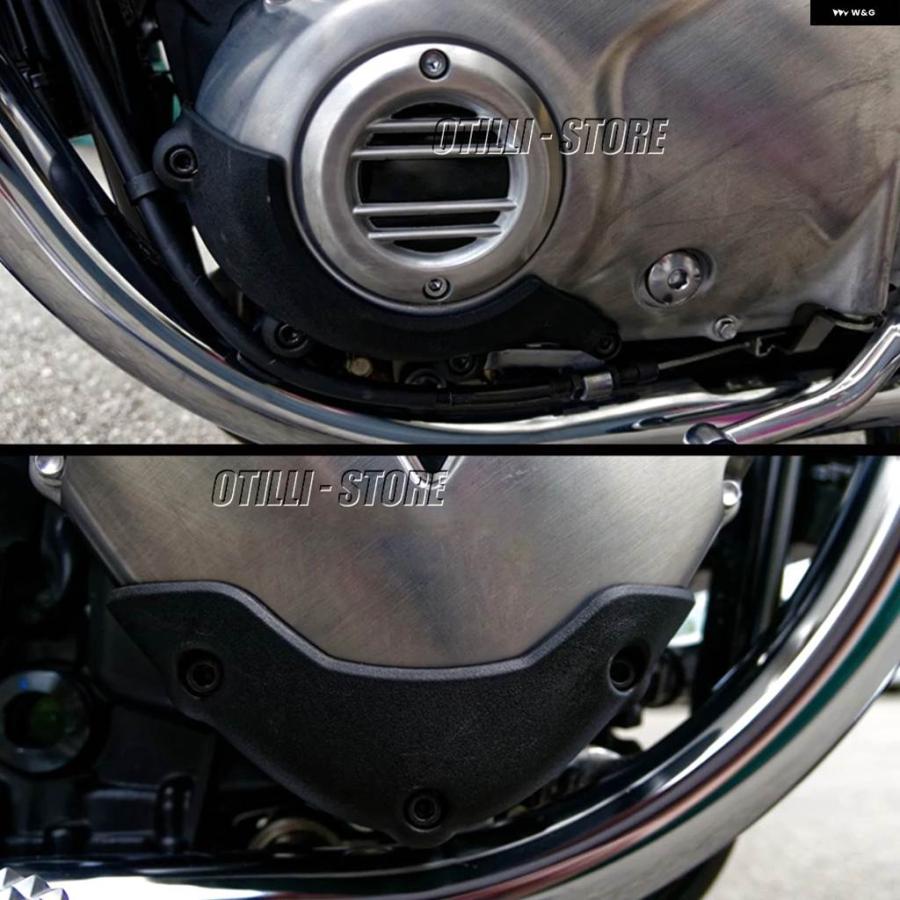 並行輸入品ボンネビル T100 ブラック T120 スラクストン 1200 / RS ストリートツイン/スクランブラー用 オートバイ エンジン プロテクター スライダーの画像