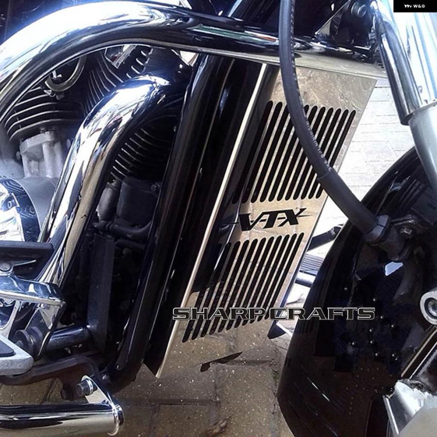 並行輸入品ホンダ VTX1300 VTX1300C VTX1300R VTX1300S T 2003 - 2009 バイク クローム スカル ラジエーター グリル ガード プロテクター