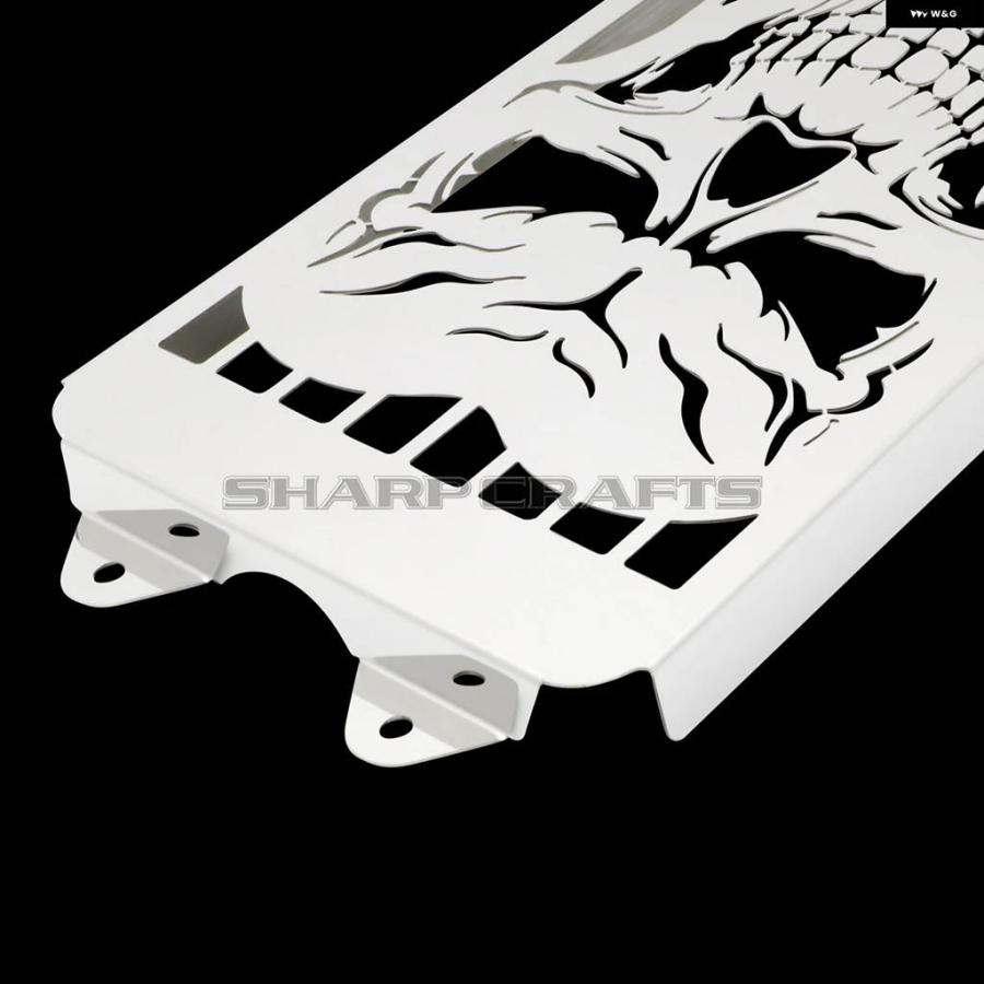 並行輸入品ホンダ VTX1300 VTX1300C VTX1300R VTX1300S T 2003 - 2009 バイク クローム スカル ラジエーター グリル ガード プロテクター