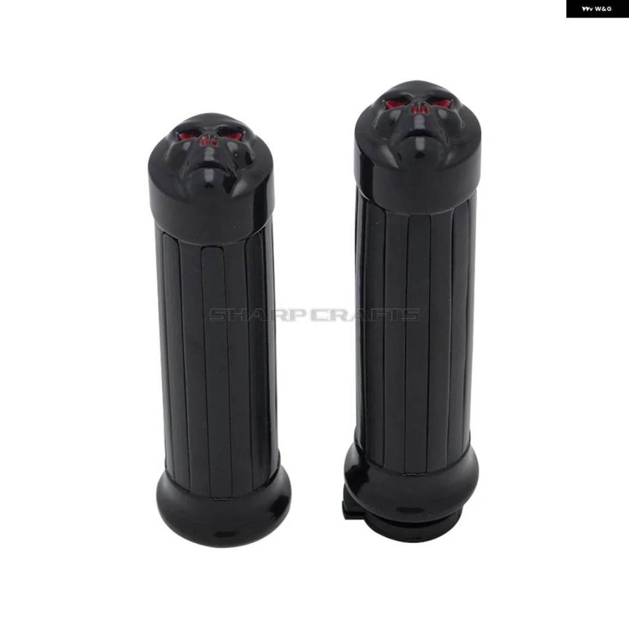 並行輸入品オートバイ 7/8インチ 22MM スカルラバースリップ ハンドルバー ハーレー ホンダ ヤマハ バイク クルーザー チョッパー カスタムの画像