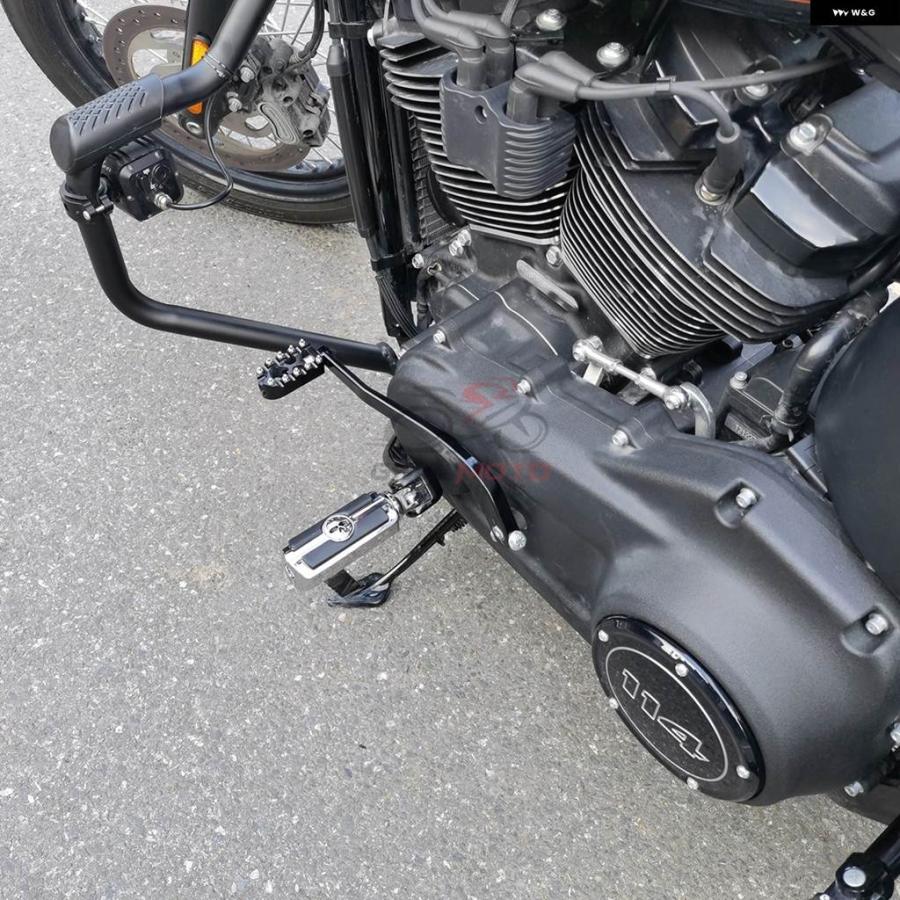 並行輸入品 バイク リアパッシデント フットペグ ペダル ハーレー ソフテイル ファットボーイストリート ボブ ファットボブ ボブ ローライ