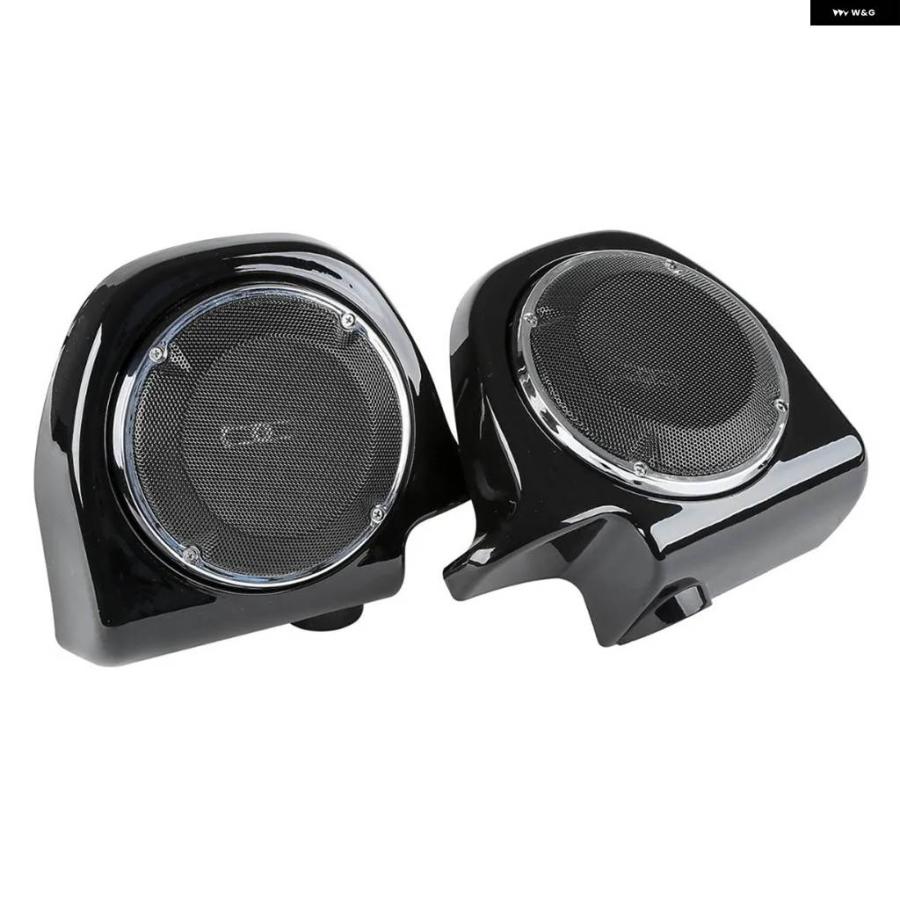 並行輸入品 オートバイ ベント付きアンダー フェアリング 6.5インチ スピーカー グリル ボックス ポッド ハーレー ツーリング ロード キン_3