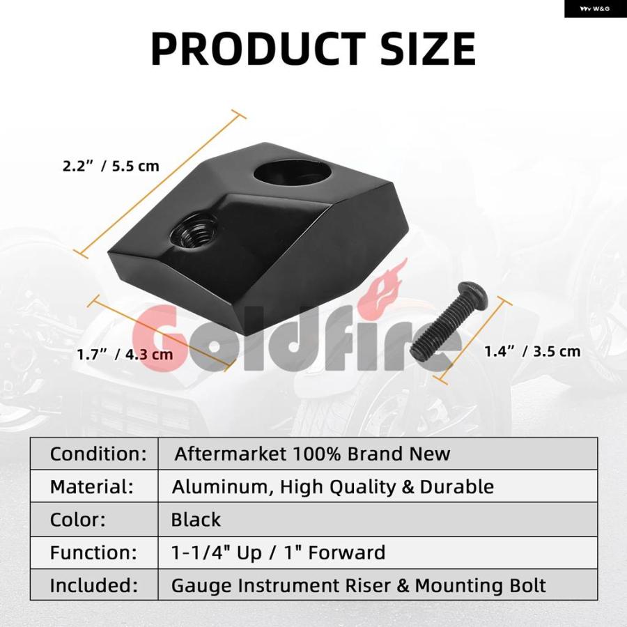 並行輸入品 1-1/4インチ ビレット アルミゲージライザーキット 計器ライザー CAN-AM RYKER 600/900 ラリースポーツ 2019-2023 バイク_3