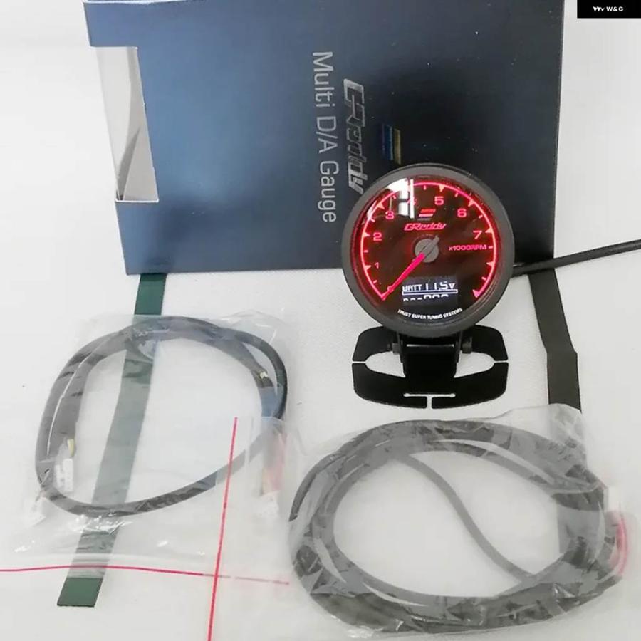 並行輸入品 GREDDI RMPゲージ ブースト/水温計 7色ライト LCD ディスプレイ 電圧 レーシングメーター センサー カー62MMターボの画像