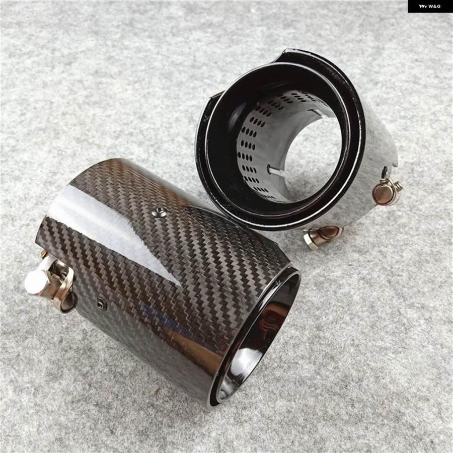 並行輸入品 1個 ///M PERMANCE ブラックカーボン排気 システム パイプ BMW F90 M5 F87 M2 M2C F80 M3 F82 M4 F20 F22 F3X ノズルテールの画像