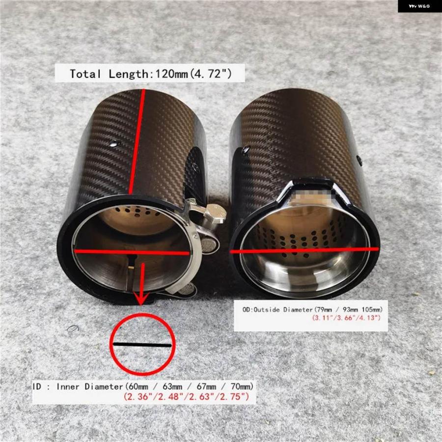 並行輸入品 1個 ///M PERMANCE ブラックカーボン排気 システム パイプ BMW F90 M5 F87 M2 M2C F80 M3 F82 M4 F20 F22 F3X ノズルテールの画像