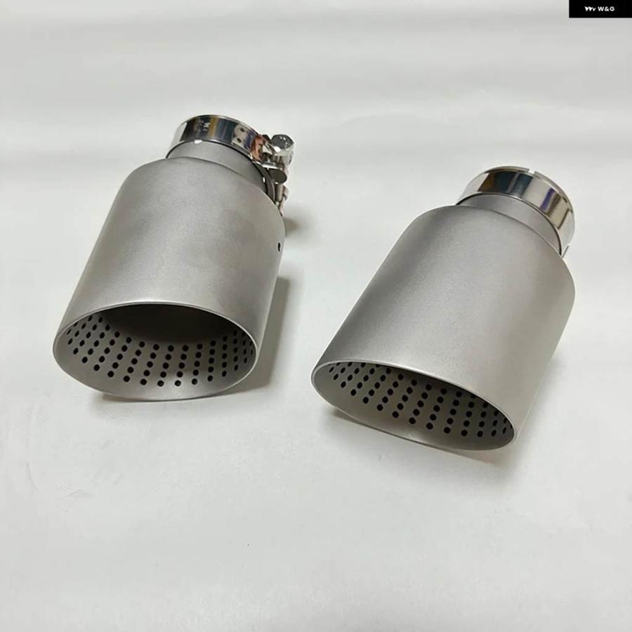 並行輸入品 1個 車用排気ノズル マット 304 車用マフラー システム AK 車用マフラー トリム カスタム パーツ アクセサリーの画像