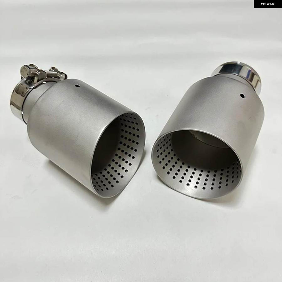 並行輸入品 1個 車用排気ノズル マット 304 車用マフラー システム AK 車用マフラー トリム カスタム パーツ アクセサリーの画像