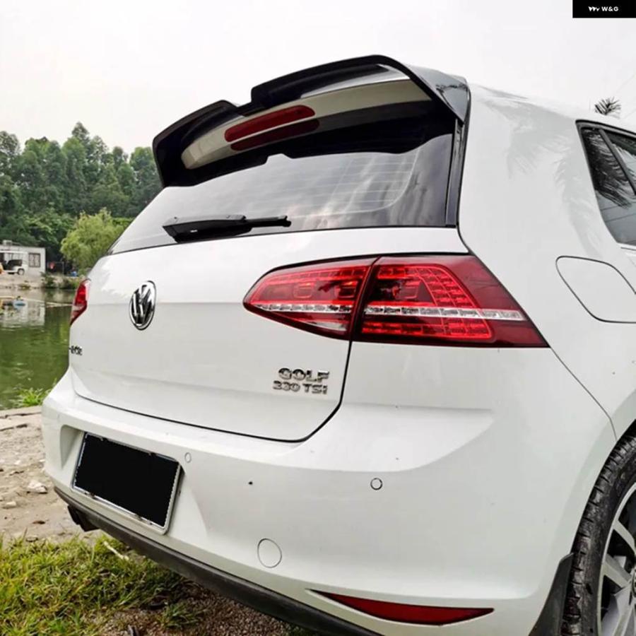 並行輸入品 フォルクスワーゲン ゴルフ 7 7.5 GTI Rライン ABS カーボンルック エッティンガースタイル ルーフ リアスポイラーの画像
