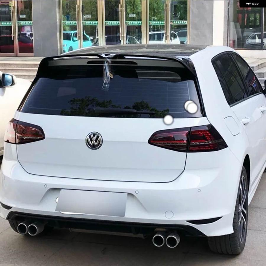 並行輸入品 フォルクスワーゲン ゴルフ 7 7.5 GTI Rライン ABS カーボンルック エッティンガースタイル ルーフ リアスポイラーの画像
