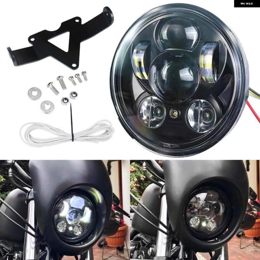 並行輸入品 5.75インチ LED ヘッドライト ヤマハ ボルト レイダー ストライカー SCR950 ウォリアー ハイ/ロービーム パーキング_3