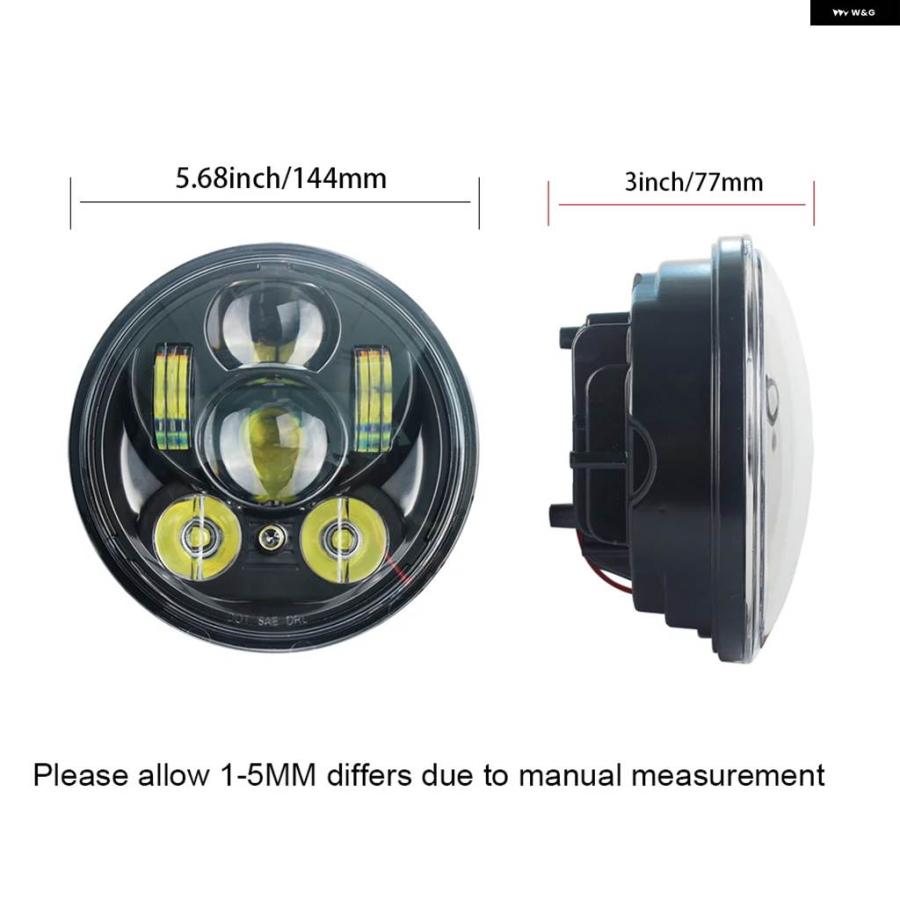 並行輸入品 5.75インチ LED ヘッドライト ヤマハ ボルト レイダー ストライカー SCR950 ウォリアー ハイ/ロービーム パーキング_5
