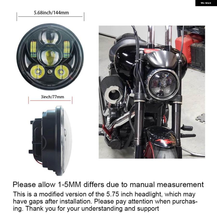 並行輸入品 5.75インチ LED ヘッドライト ヤマハ ボルト レイダー ストライカー SCR950 ウォリアー ハイ/ロービーム パーキング_7