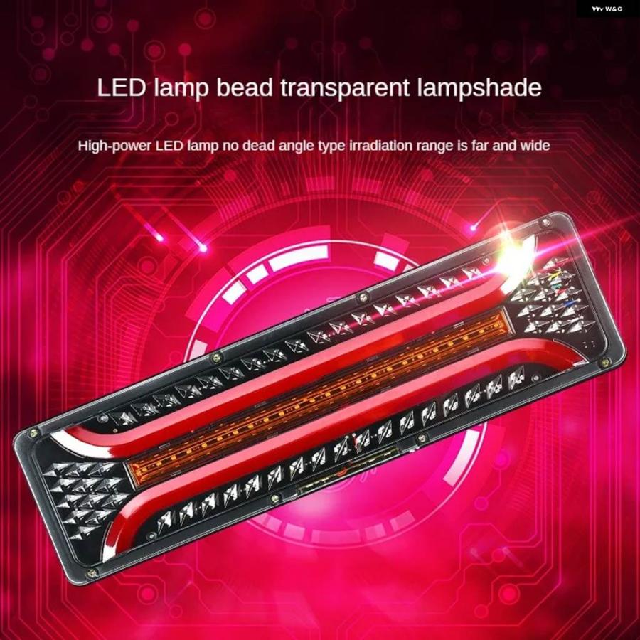 並行輸入品 2個のライトガイドテールライトトラックブレーキライトLED電子フォグランプ24 / 12Vトラックフローウィンカーカーテの画像