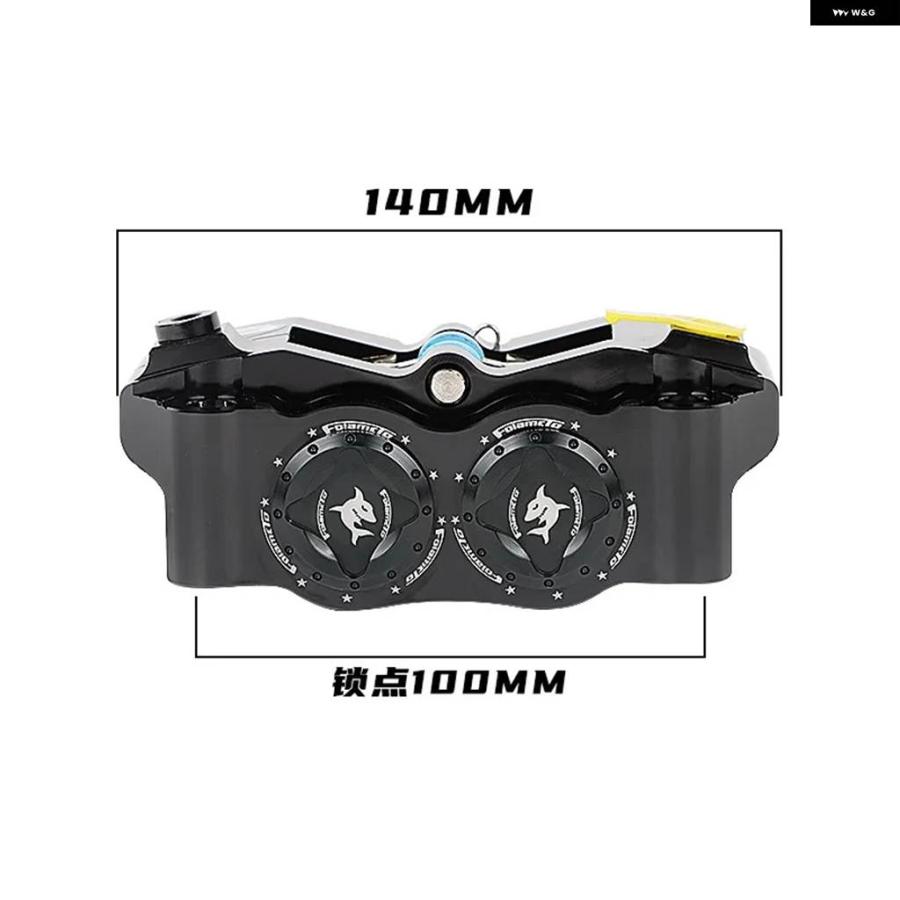 並行輸入品 オートバイレーシングフロントブレーキキャリパー 100MM ロックポイント 4ピストン N1S/U+B E80 N70 カスタム パーツの画像