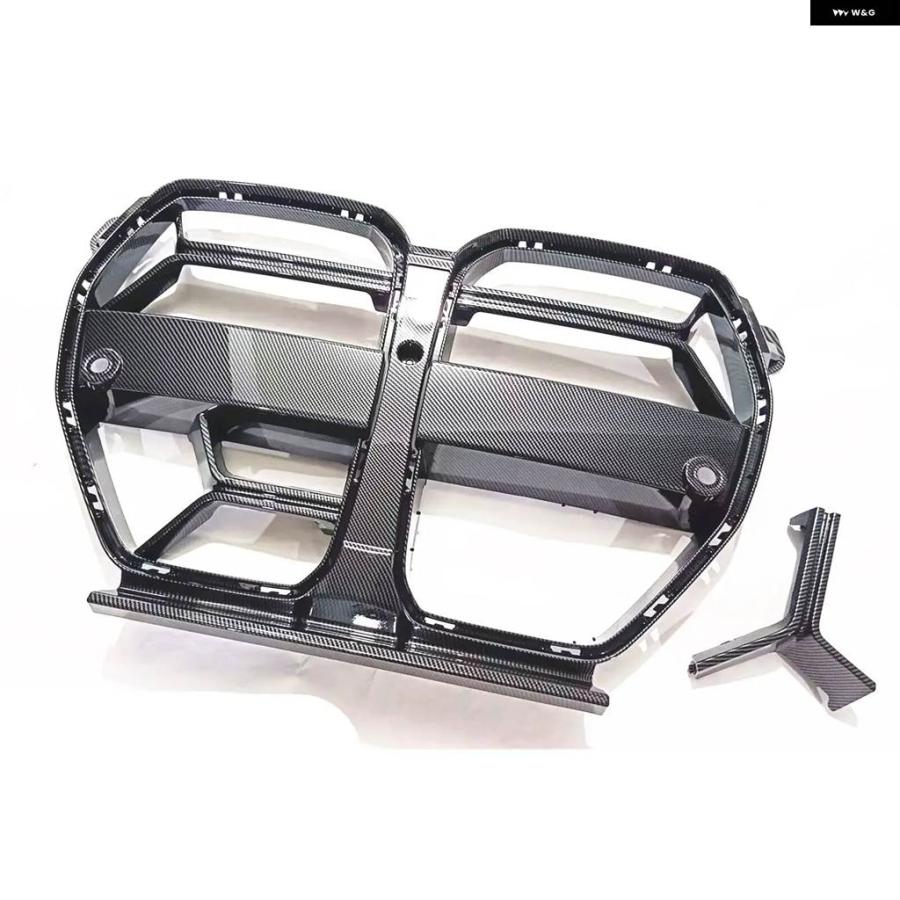 並行輸入品 フロントバンパーグリル フロントフード キドニーグリル BMW G80 M3 G82 G83 M4 2021 - 23 カーボンルック カスタムの画像