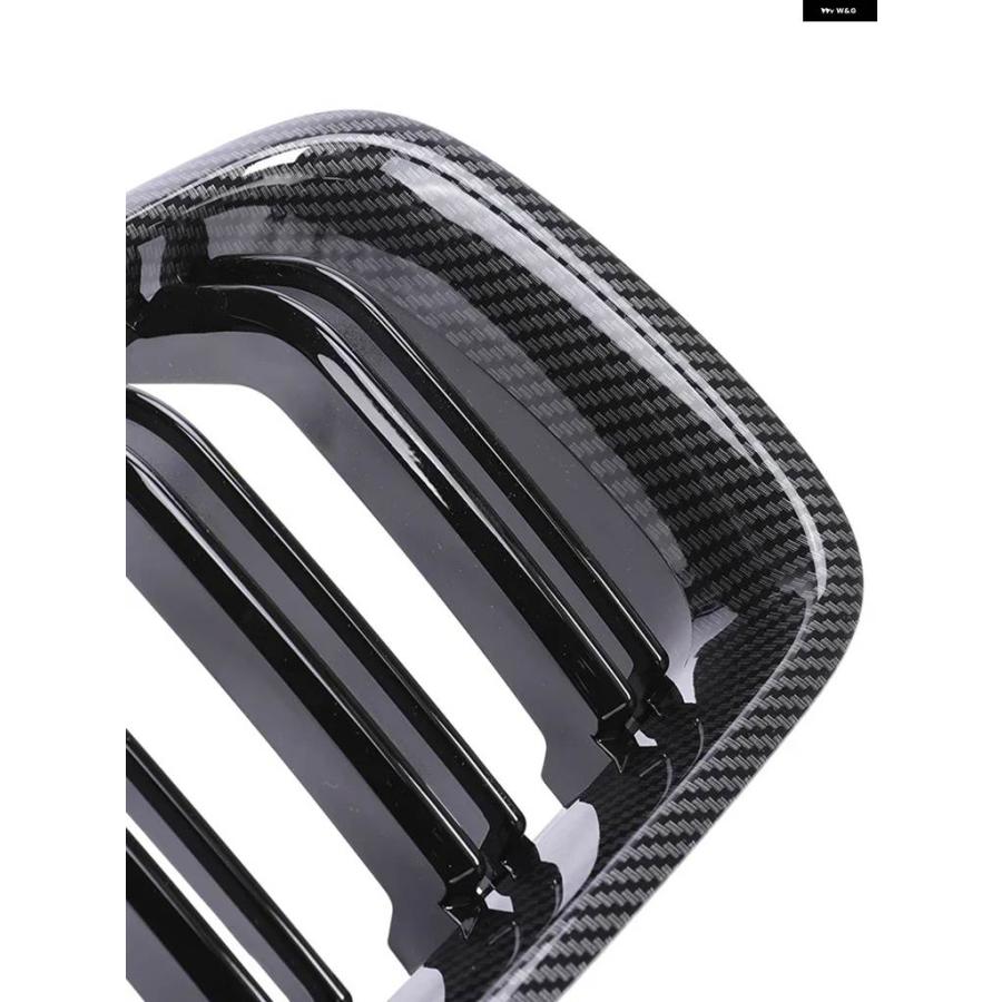 並行輸入品 フロントレインレーシンググリル カーボン Mカラーグリル キドニー BMW 3シリーズ F30 F31 F35 2012-2019 320I 328Iの画像