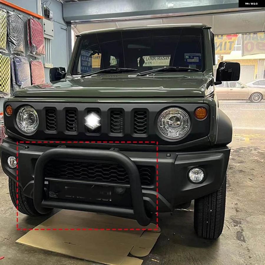 並行輸入品 フロントバンパーブルバーガード バンパーグリルガード ジムニー JB64 シエラ JB74W 2019 2024 カスタム パーツの画像