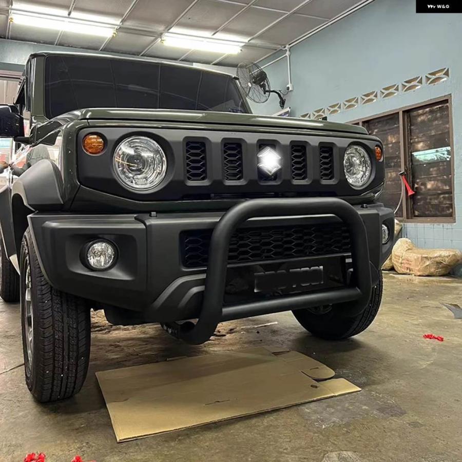 並行輸入品 フロントバンパーブルバーガード バンパーグリルガード ジムニー JB64 シエラ JB74W 2019 2024 カスタム パーツの画像