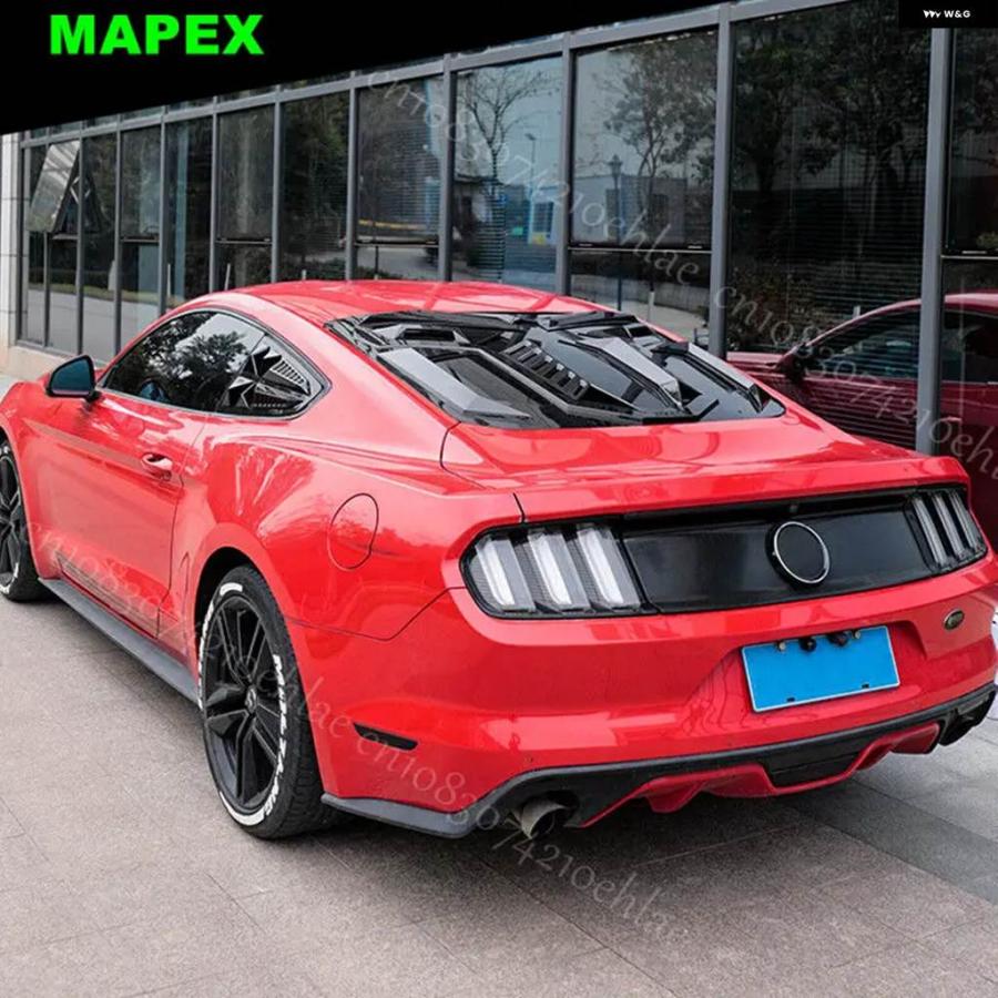 並行輸入品 リア+サイドウィンドウルーバー ウインドシールドカバー フォード マスタング GT350 GT500 2015-2022 カスタム パー_2