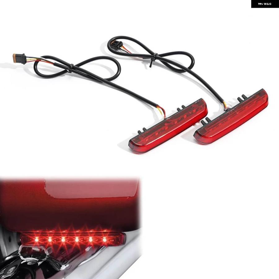 並行輸入品 オートバイ サドルバッグ LED ランニング/ブレーキ/ウィンカーランプ ハーレー ツーリング エレクトラ グライド ストリート グライド ウル_1