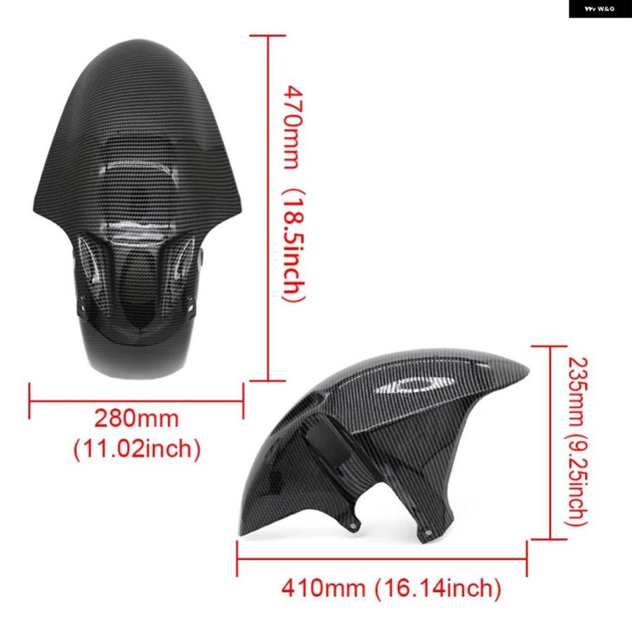 並行輸入品 ホンダ バイク ABS フェアリング パーツ フロント マッドガード CBR900RR CBR929 959 VTR1000 カーボンカラーの画像