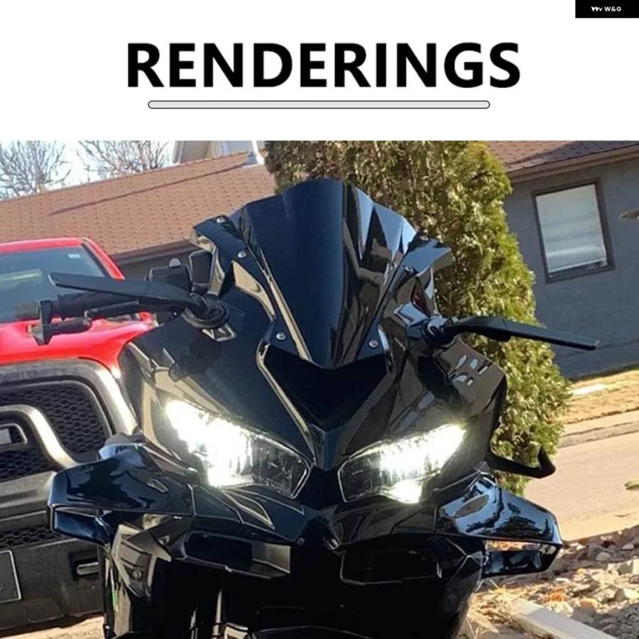 並行輸入品 オートバイ 固定式ウインドウ カワサキ ZX-25R ZX25R ZX-4R ZX-4RR 2021 - 24 エアロダイナミックスポイラー ウィングレット フェアリング_6