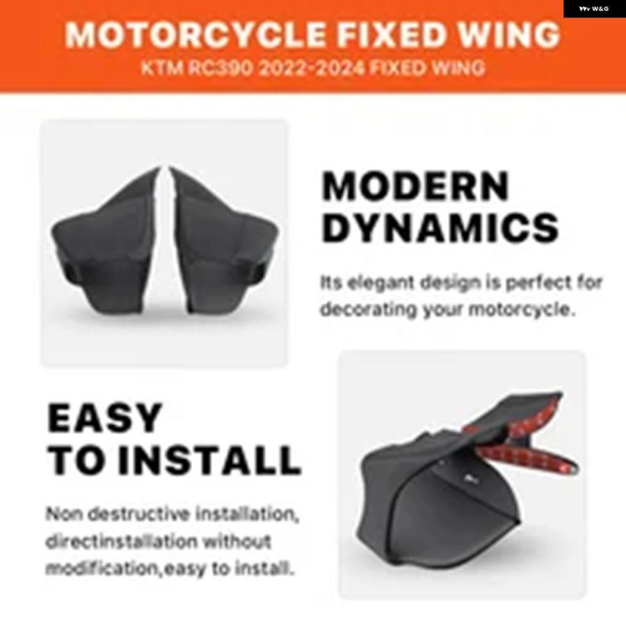 並行輸入品 KTM RC390 MOTOGP RC16 RC8C 同一胴体 固定ウイング スポイラー ロワー シュラウド フロントウイング 2022-2025_4