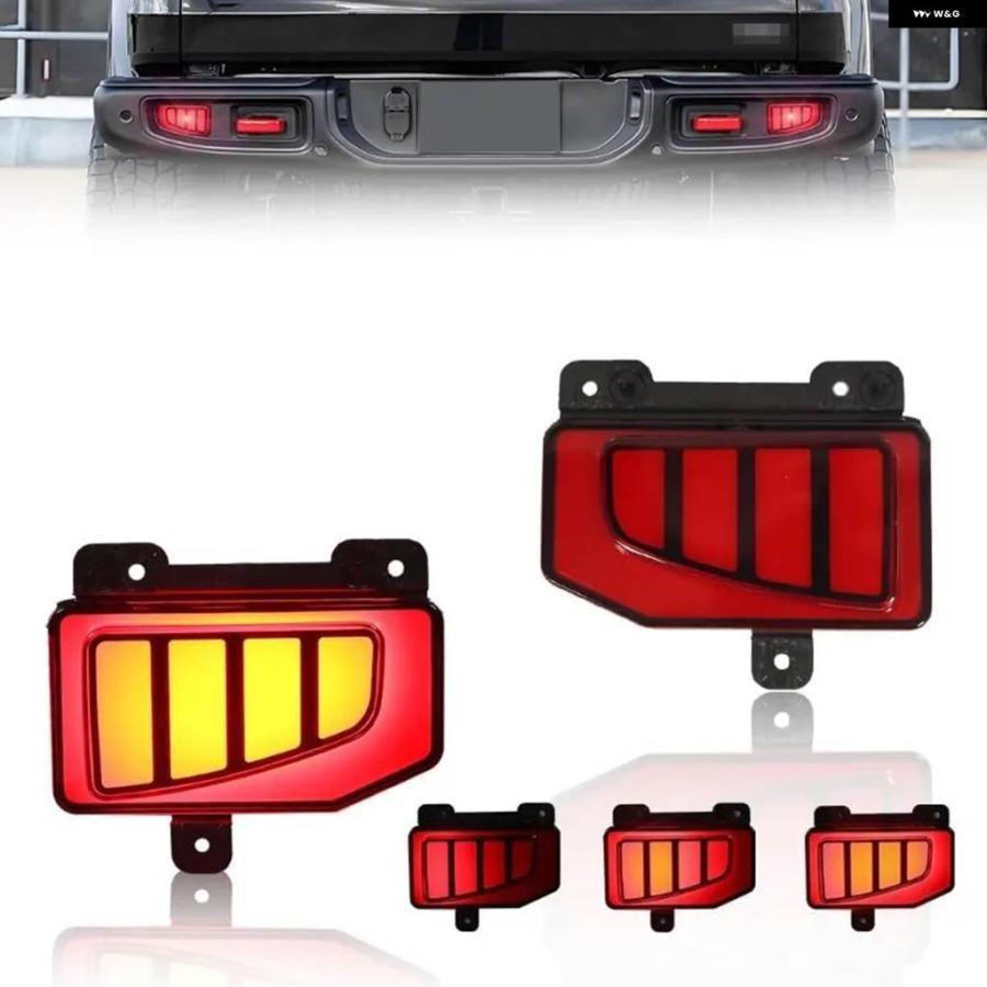 並行輸入品 ジープ グラディエーター 2020-2023 LED リア バンパー リフレクター フォグランプ ブレーキライト テールライト ウインカーライトの画像