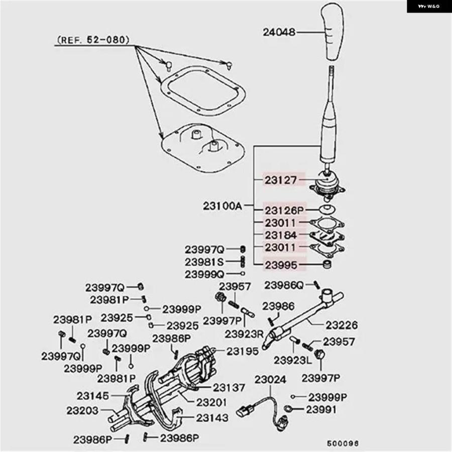 並行輸入品 5X M/T ギア シフト レバー アセンブリ 三菱 パジェロ モンテロ II 2ND V31 V32 V33 V43 MR110456 MR567088 MD739289 MR110604の画像