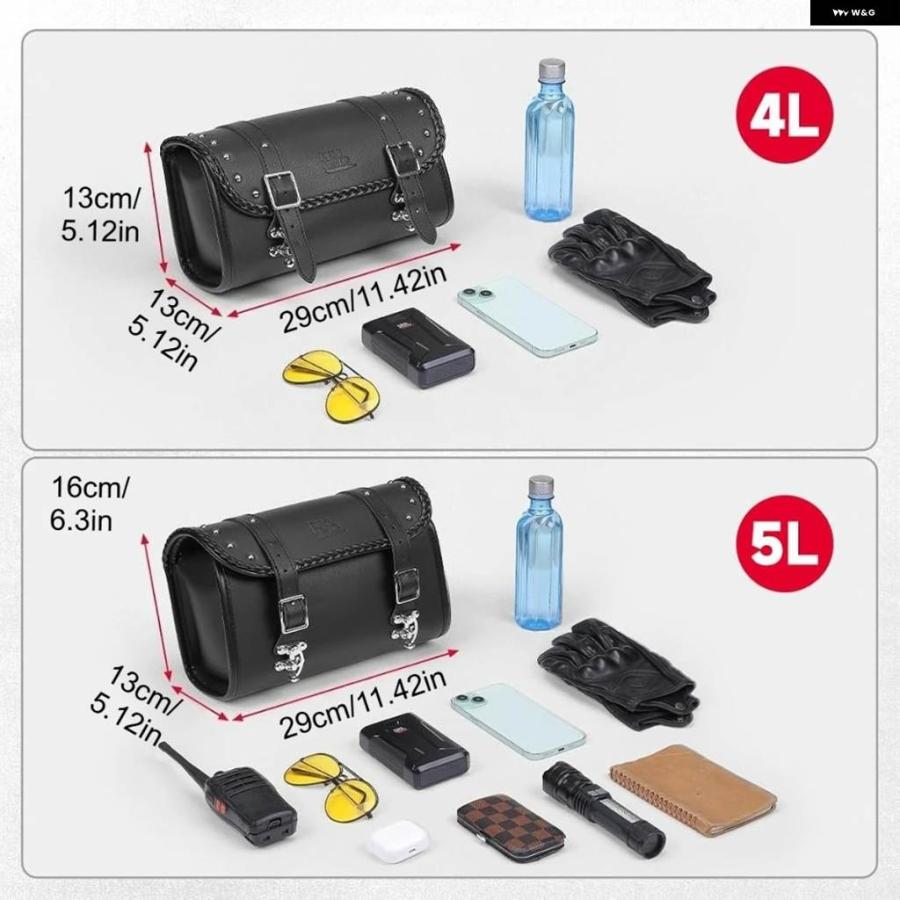 並行輸入品 オートバイ フォーク ツールバッグ 5L サドルバッグ フロント フォーク ハンドルバー シーシーバー ストレージポーチ オートバイの画像