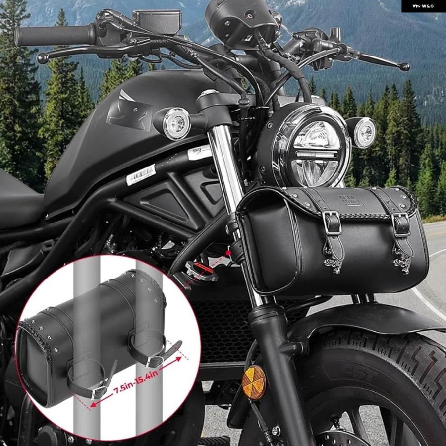 並行輸入品 オートバイ フォーク ツールバッグ 5L サドルバッグ フロント フォーク ハンドルバー シーシーバー ストレージポーチ オートバイの画像