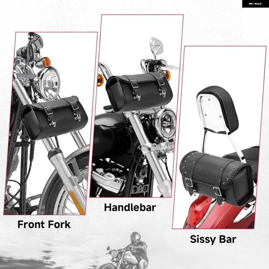 並行輸入品 オートバイ フォーク ツールバッグ 5L サドルバッグ フロント フォーク ハンドルバー シーシーバー ストレージポーチ オートバイの画像