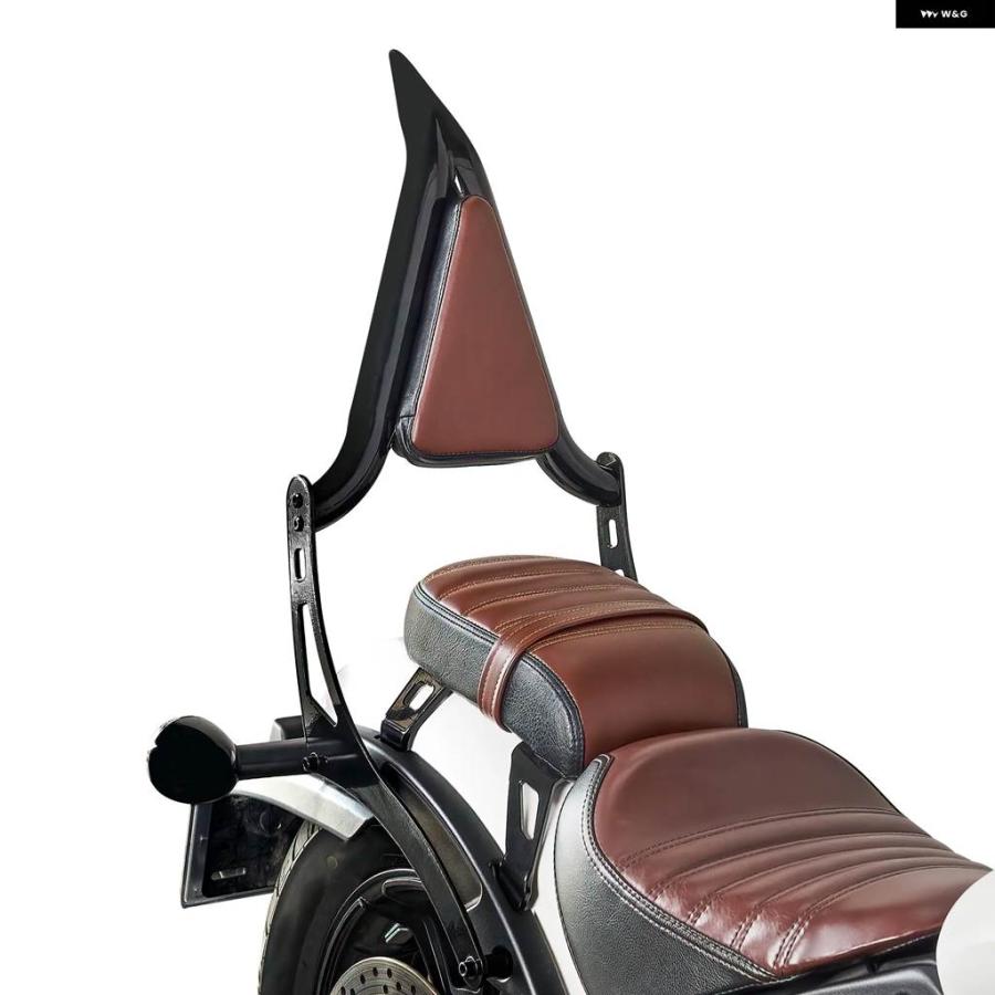 並行輸入品 ブラウン シーシーバー バックレスト クッション パッド インディアン バイク_3