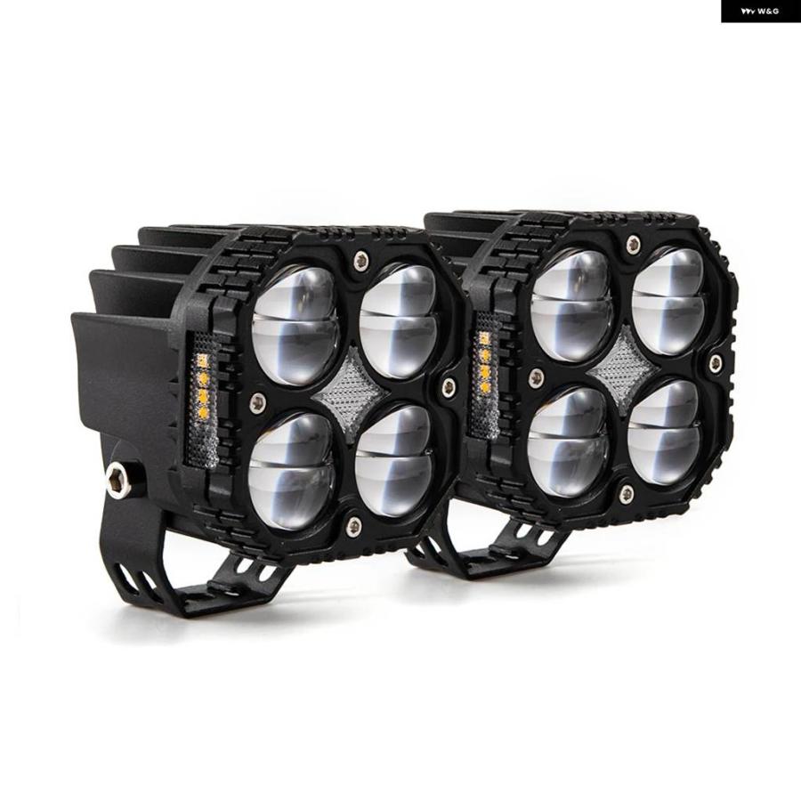 並行輸入品 12000ルーメン オートバイ LEDスポットライト アンバー ウィンカーランプ ハイ/ローフラッシュライト 補助 ヘッドラ_1
